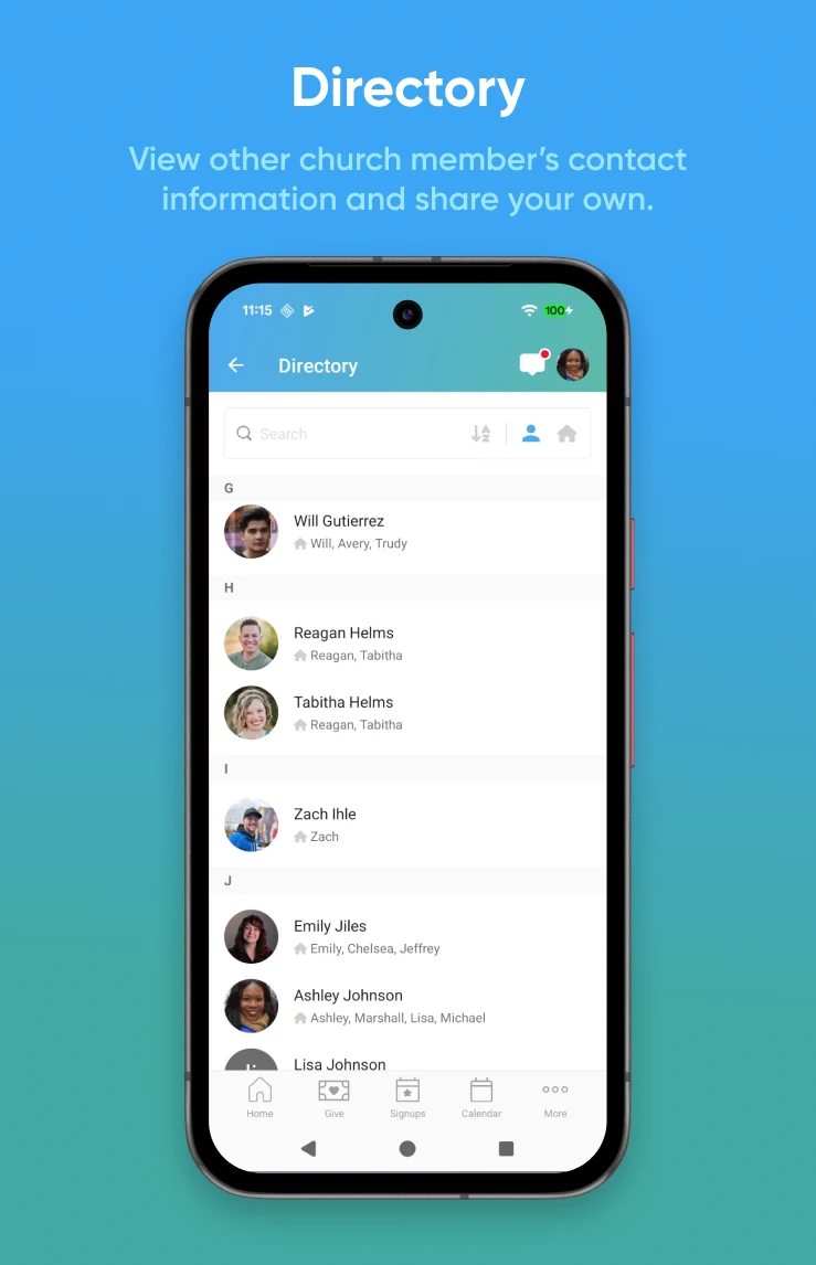 Church Center screenshot
