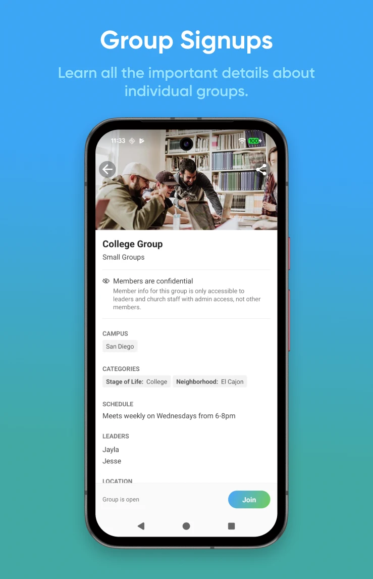 Church Center screenshot