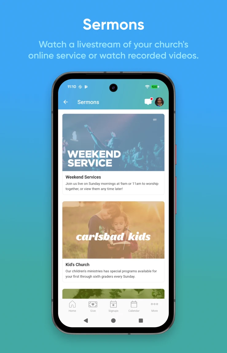 Church Center screenshot